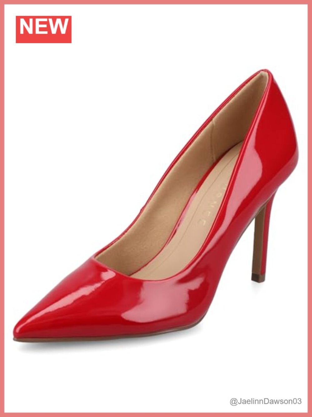 Faux Leather Pointed Toe Stiletto Heels Women's Dress Pumps 3.5" Heel